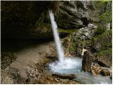 The Upper Peričnik waterfall